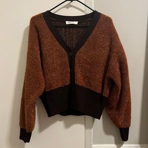 Neiwai two tone oversized cropped cardigan S New without tags